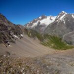 Scorcio della Val Veny e della catena del Monte Bianco dal Col de la Youlaz (2661 m).