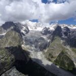 Veduta del Monte Bianco dalla vetta del Mont Chétif (2343 m).